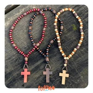 Terço de Mão Patuá Pretos Velhos com Grão de Café